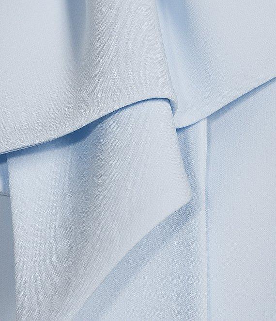 Preston & York Brittani Crepe Oversized Bow Front Crew Neck Long Sleeve Snap Front Coordinating Jacket Product Image