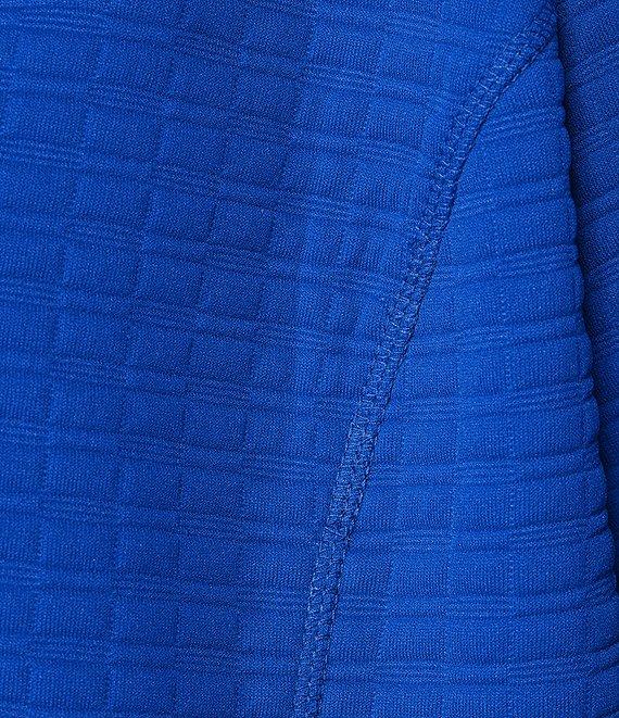 Allison Daley Plus Size 3/4 Sleeve Stand Collar Zip Front Jacket Product Image