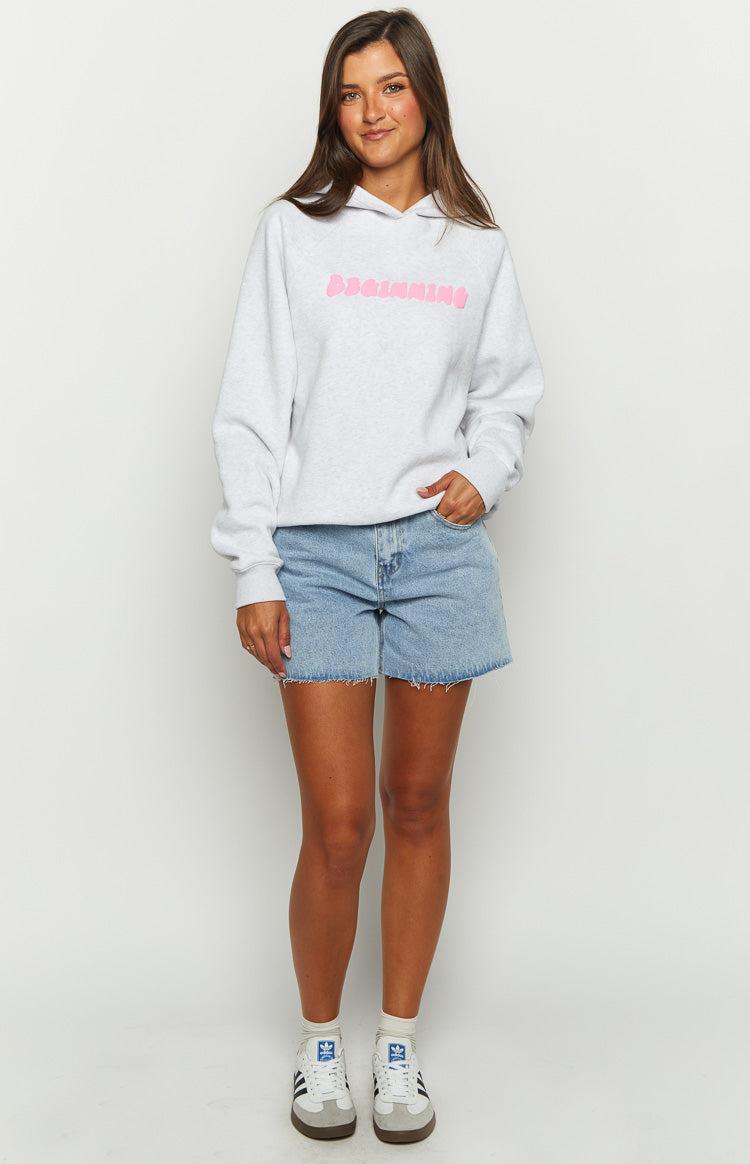 Beginning Grey Marl Bubble Hoodie Product Image