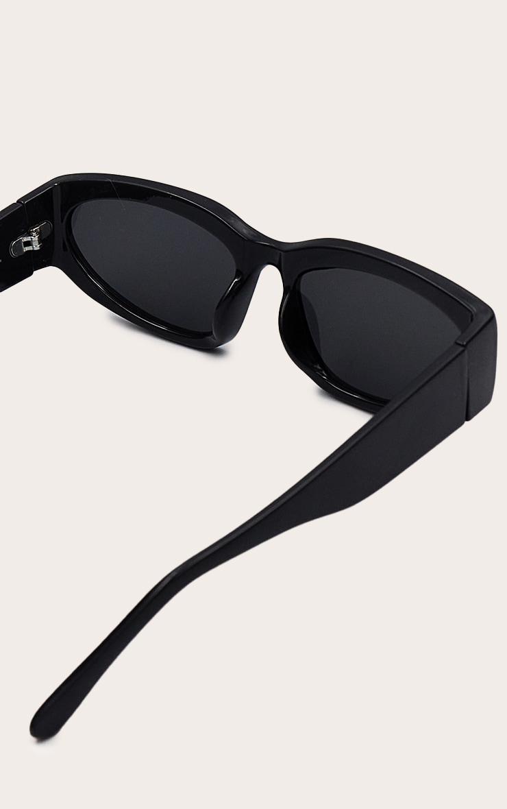 Black Chunky Angled Sunglasses Product Image