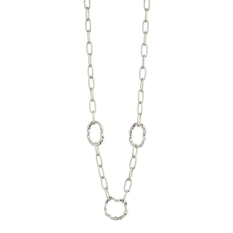 MC Collective Molten Chain Necklace, Womens, Silver Tone Product Image
