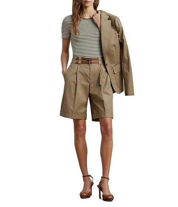 Lauren Ralph Lauren Striped Stretch Crewneck Short Sleeve Tee Shirt Product Image