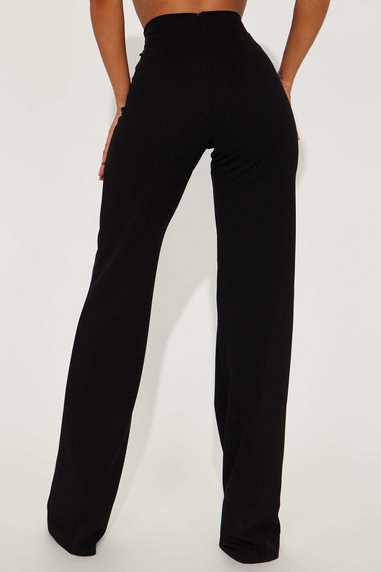 Tall Call It Even Wide Leg Dress Pants - Black Product Image