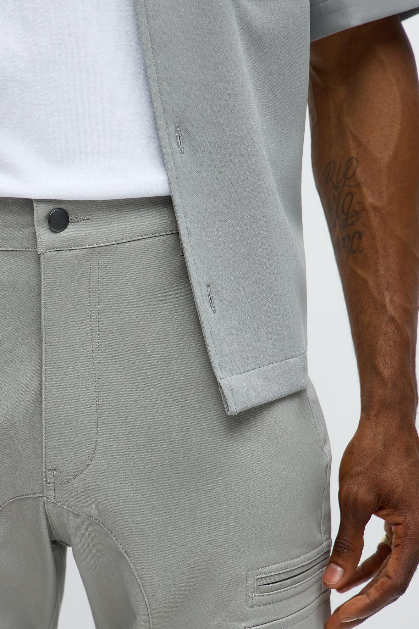 Skinny Striker Cargo Pants - Grey Male Product Image