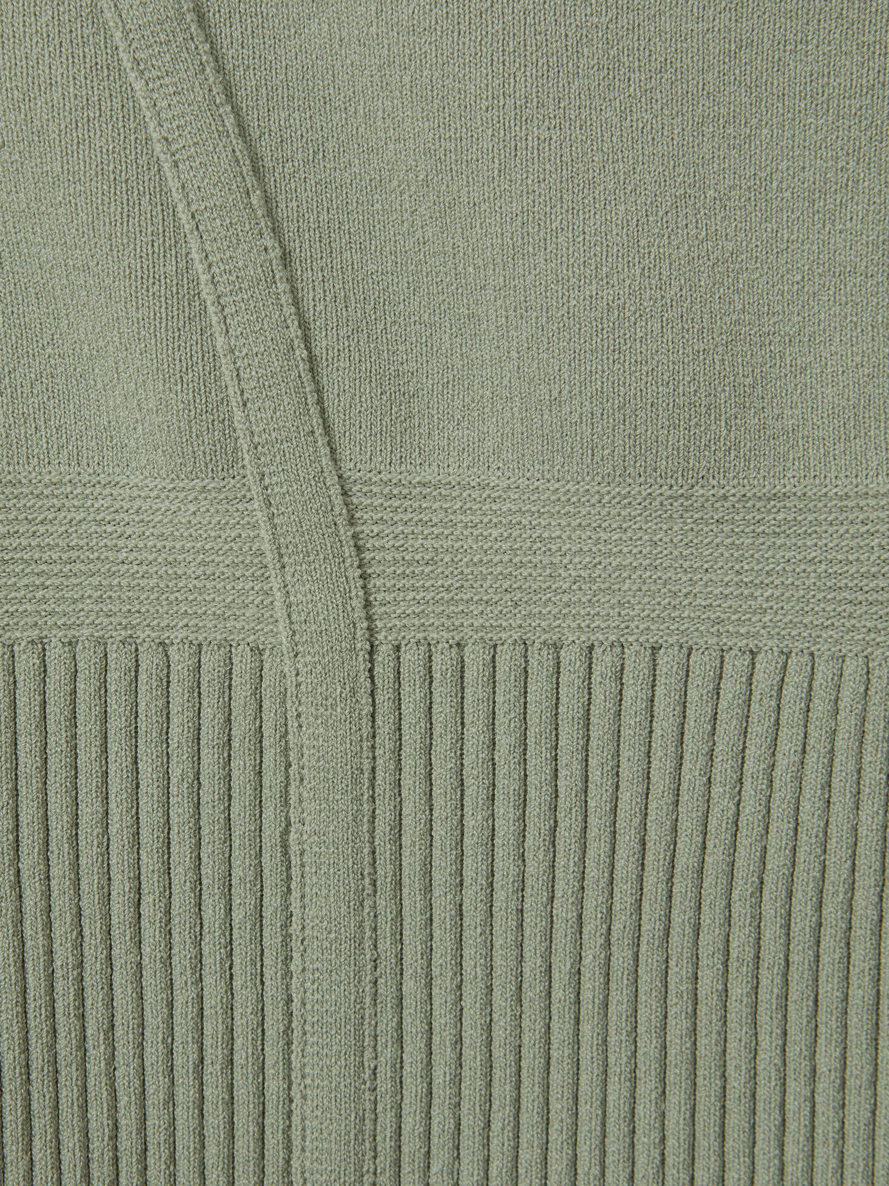 Ribbed Seam Detail Vest in Sage Product Image