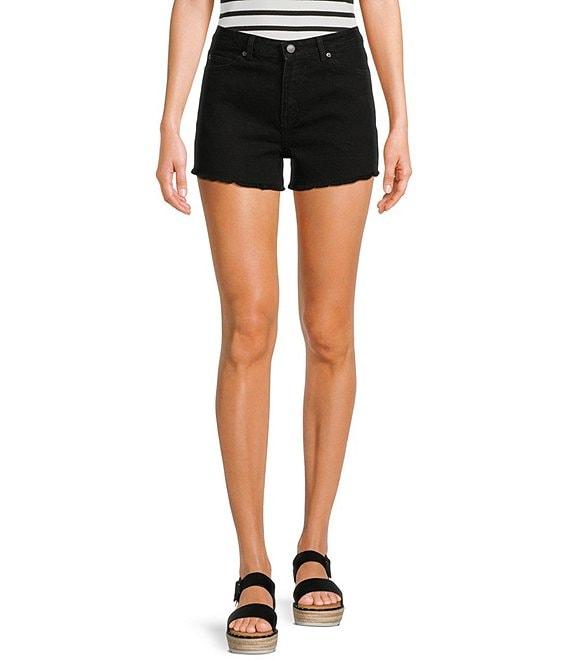Copper Key Long Cut Off Denim Shorts Product Image
