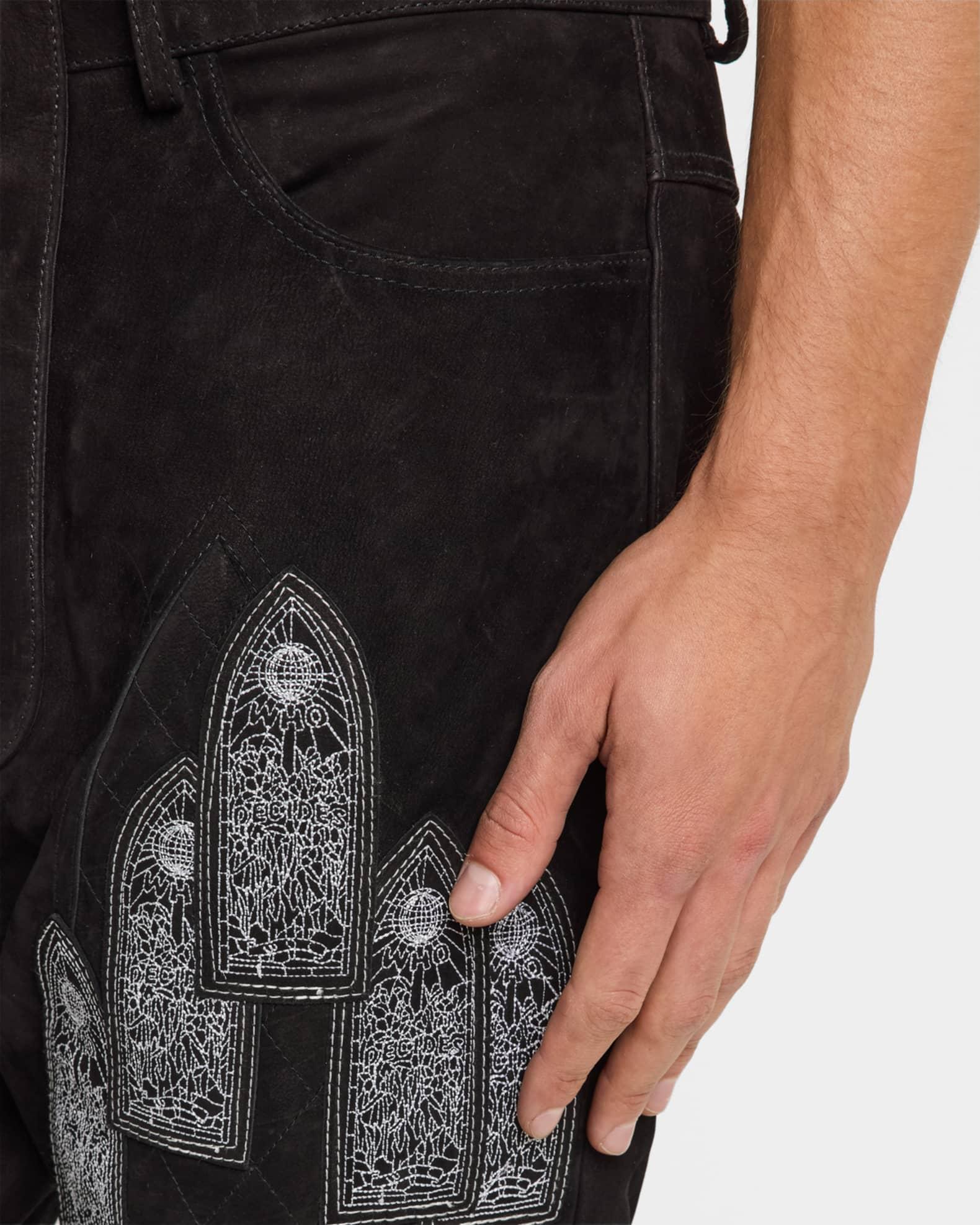 Men's Suede Moto Five-Pocket Pants Product Image