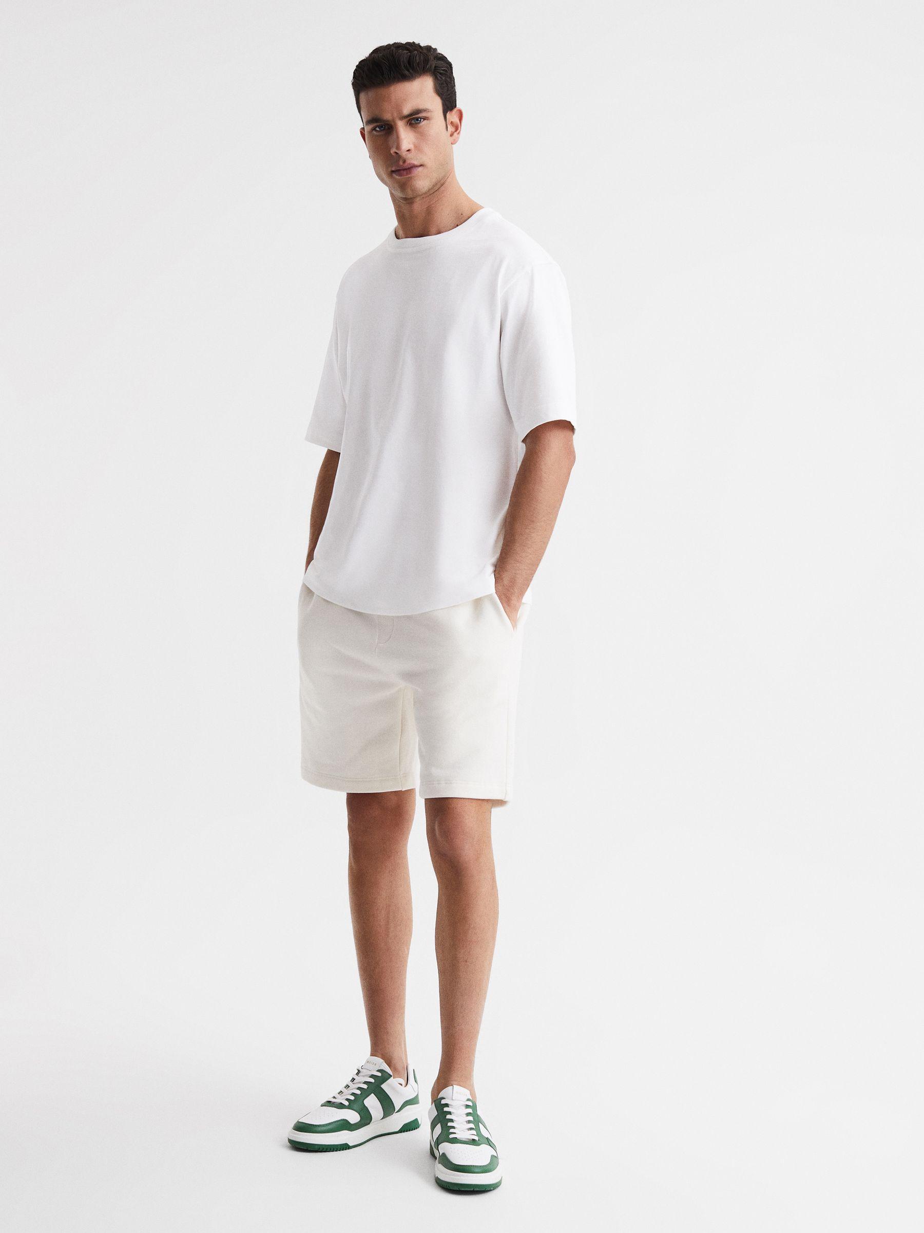Oversized Garment Dye T-Shirt in White Product Image