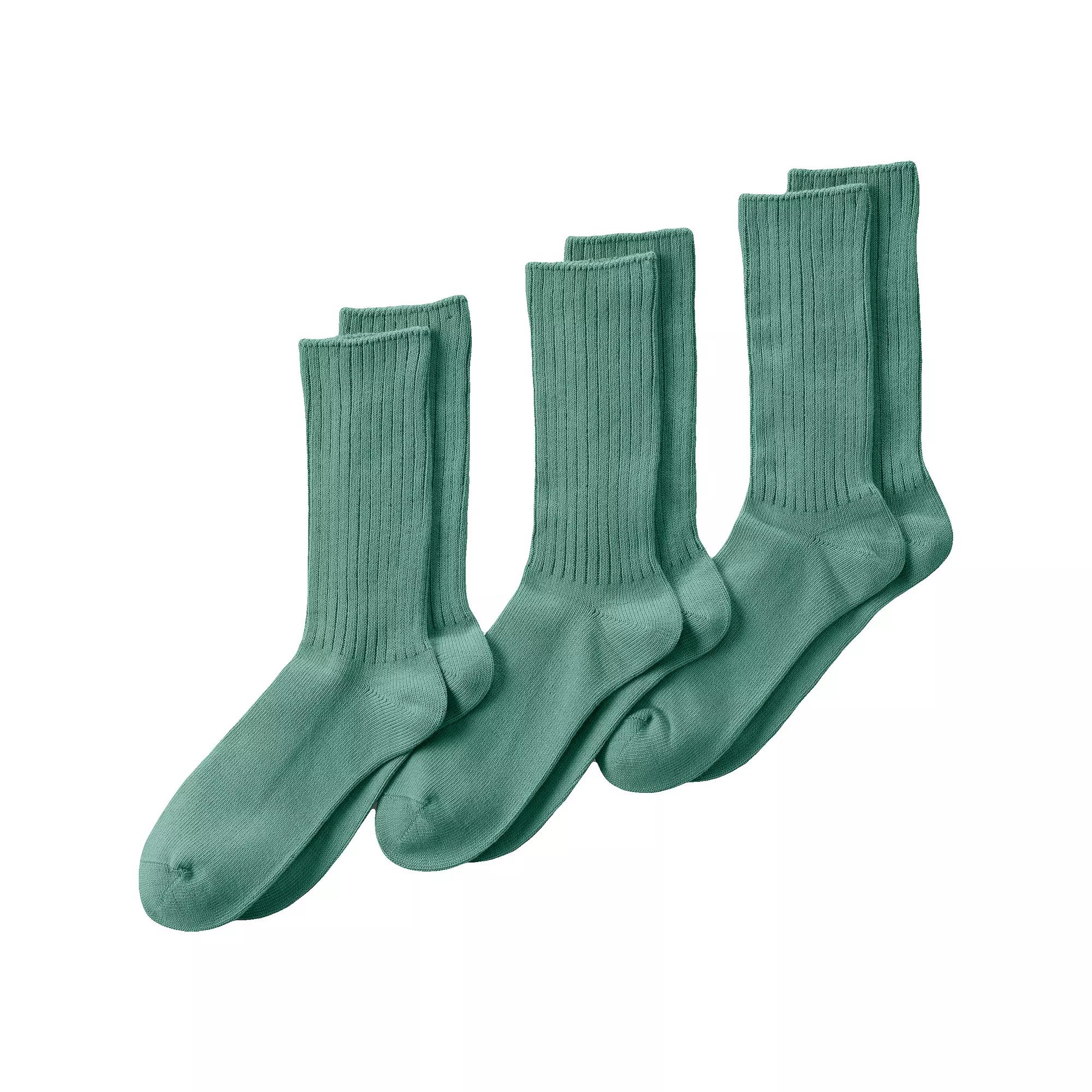 Men's Lands' End Crew Socks 3-Pack,  Product Image