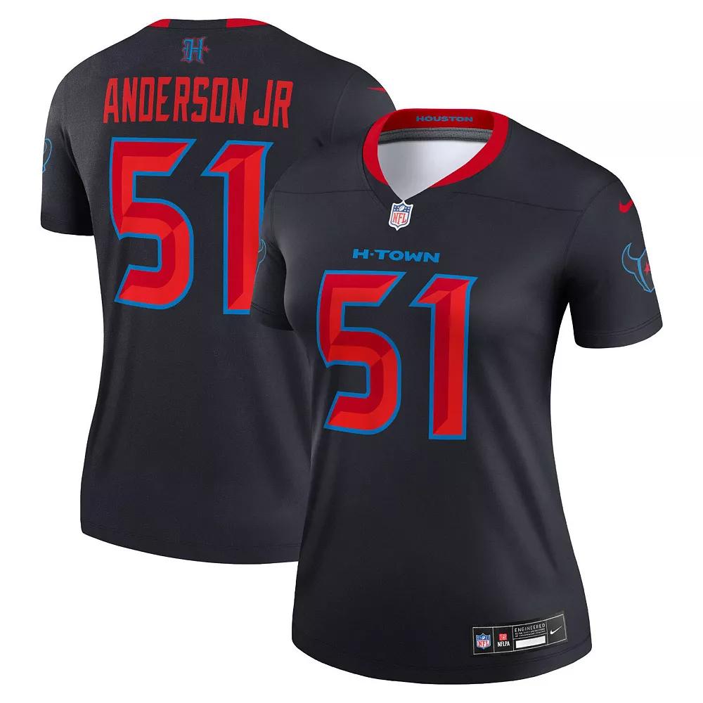Women's Nike Will Anderson Jr. Navy Houston Texans Alternate Legend Player Performance Top,  Product Image