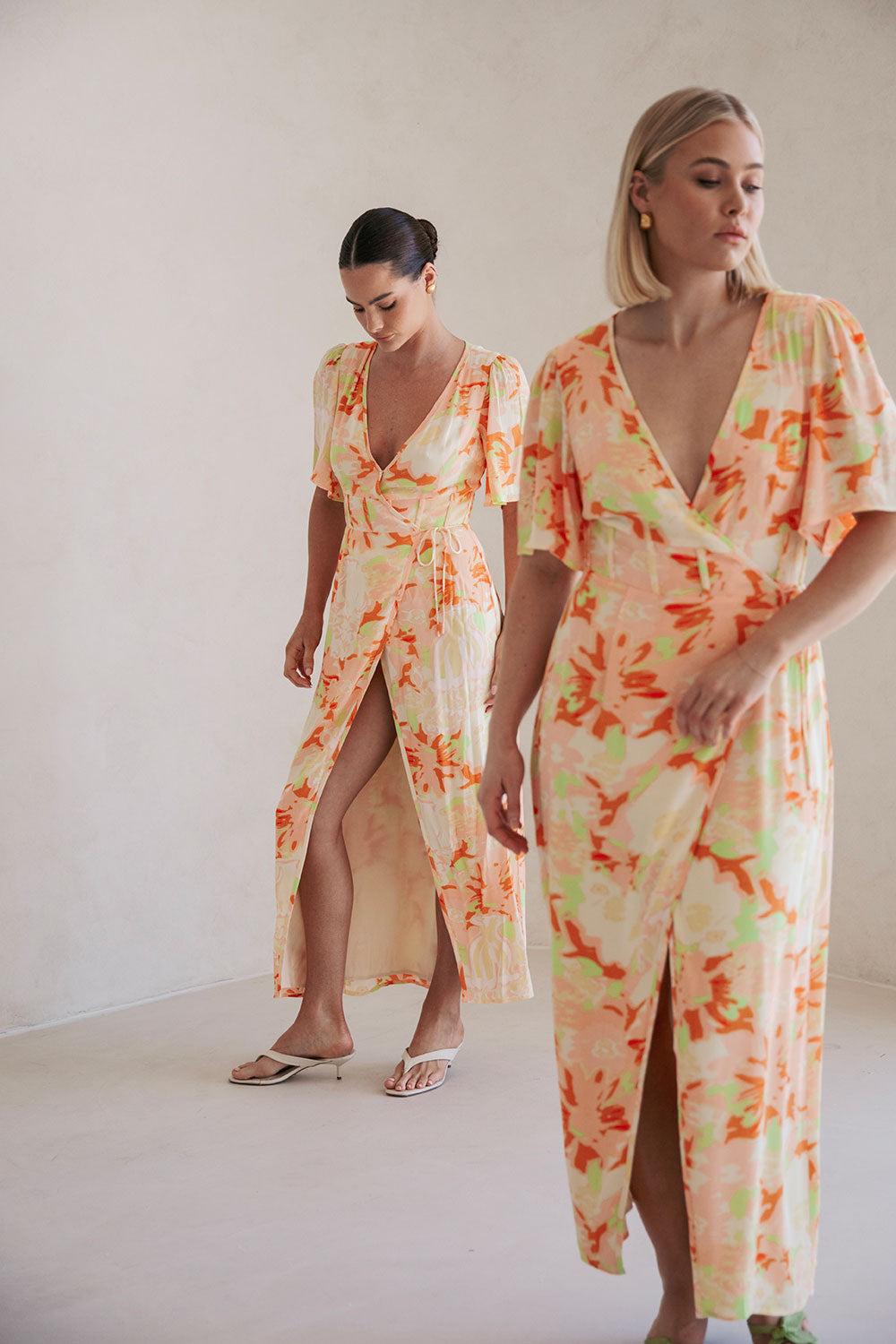 Aquitaine Wrap Dress - Motion Floral Product Image