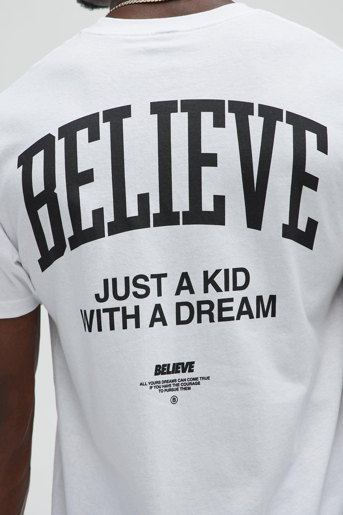 Just A Kid With A Dream Short Sleeve Tee - White Product Image