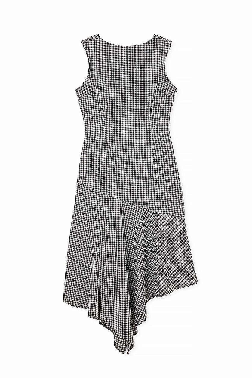 Gingham Sleeveless Midi Dress Product Image