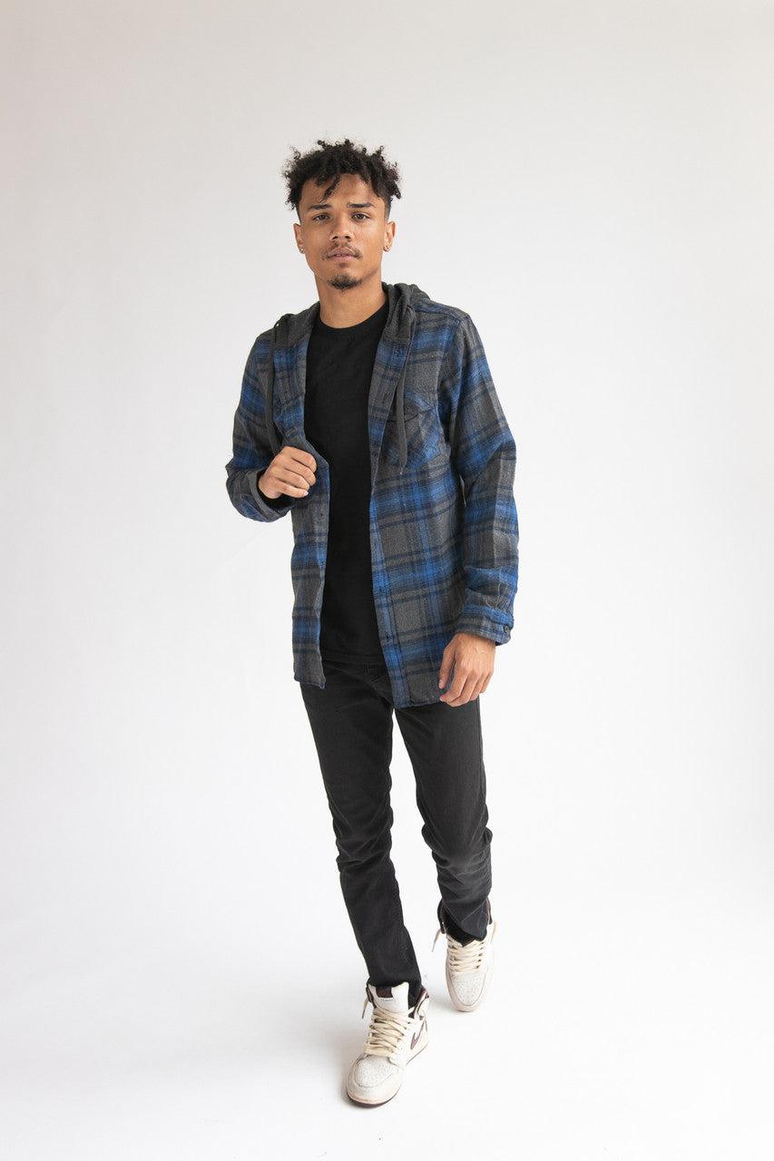 Hooded Flannel Shirt Product Image