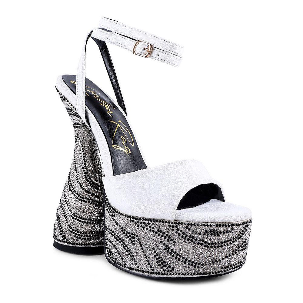 London Rag Backstage Women's Platform Sandals, Size: 9, White Product Image