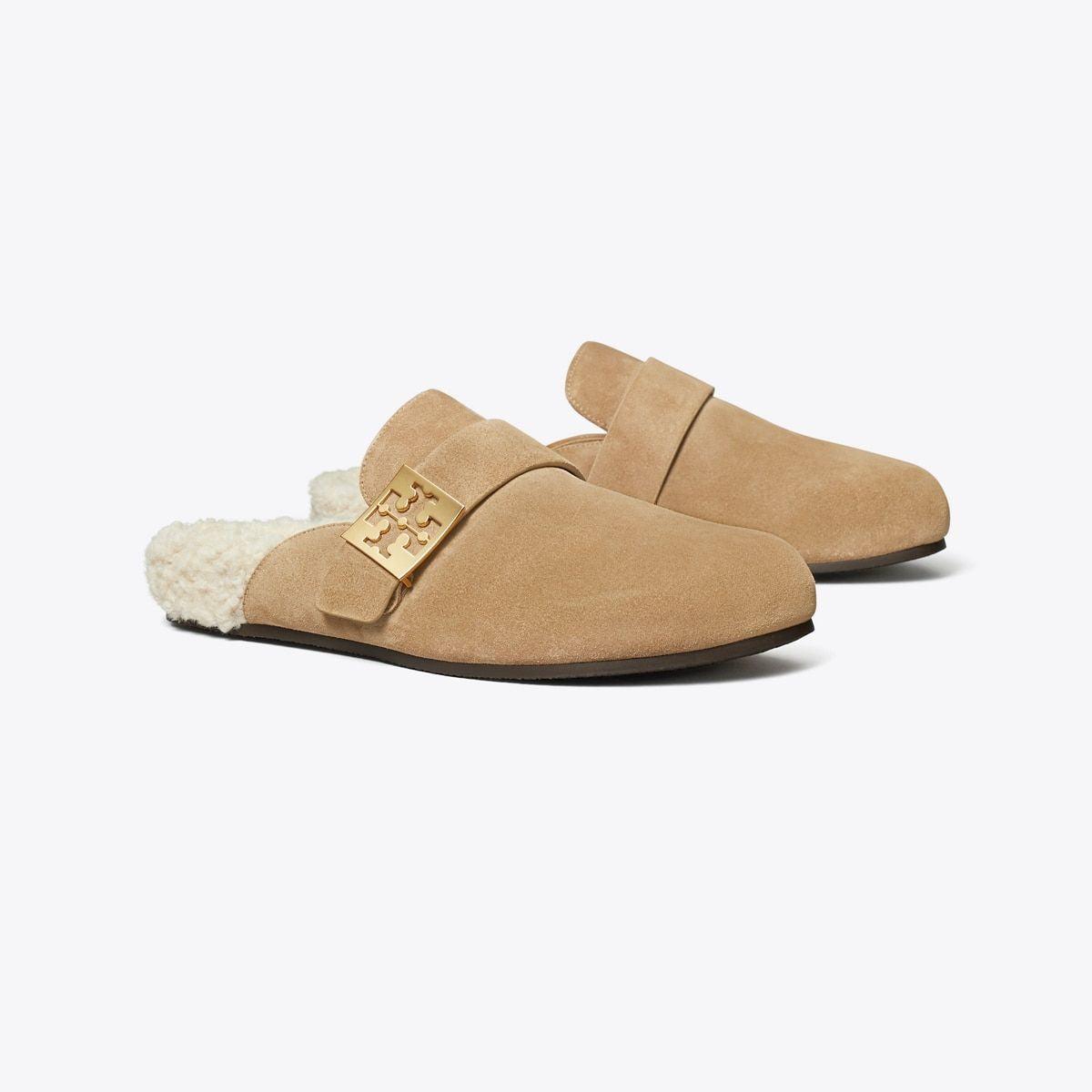TORY BURCH Mules Mellow In Shearling Color Taupe In Brown Product Image