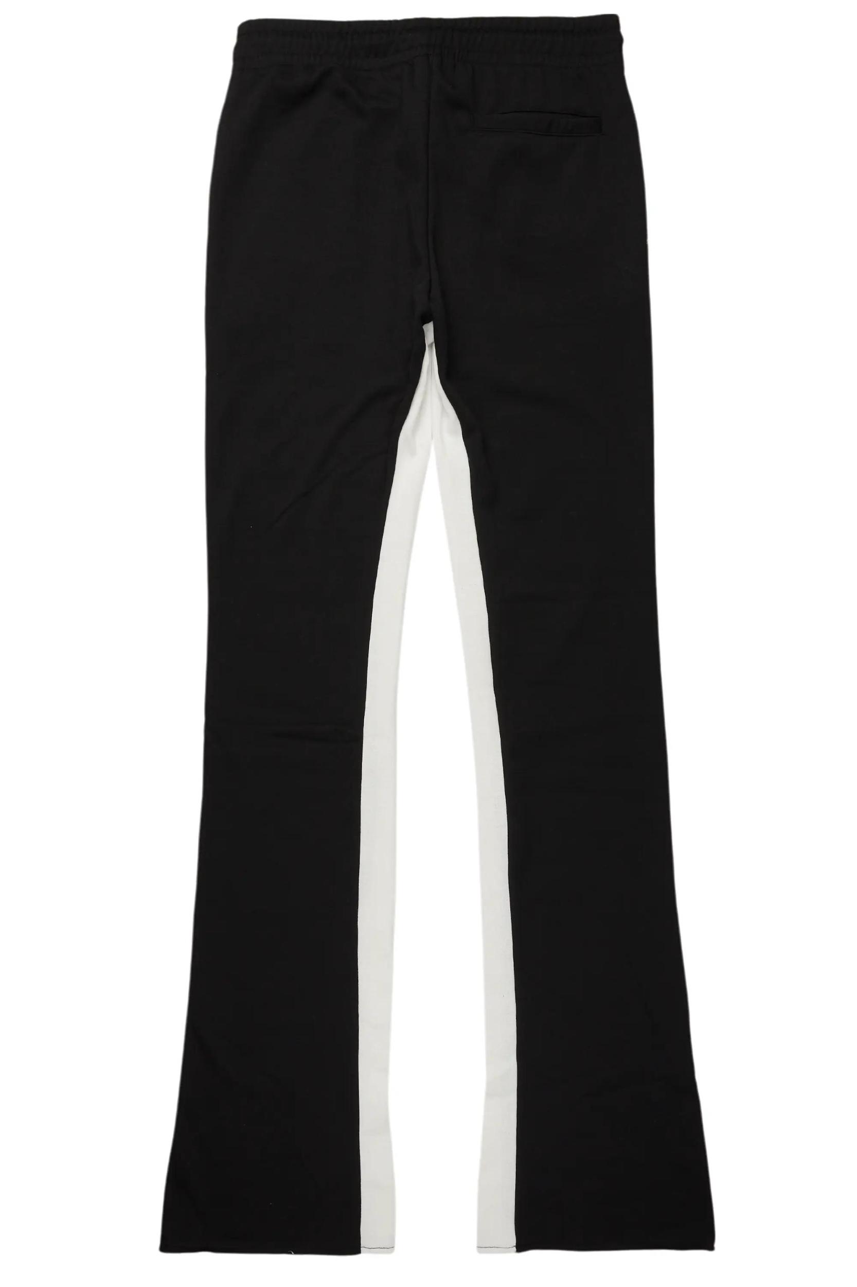 Uko Jet Black Stacked Baggy Track Pant Male Product Image