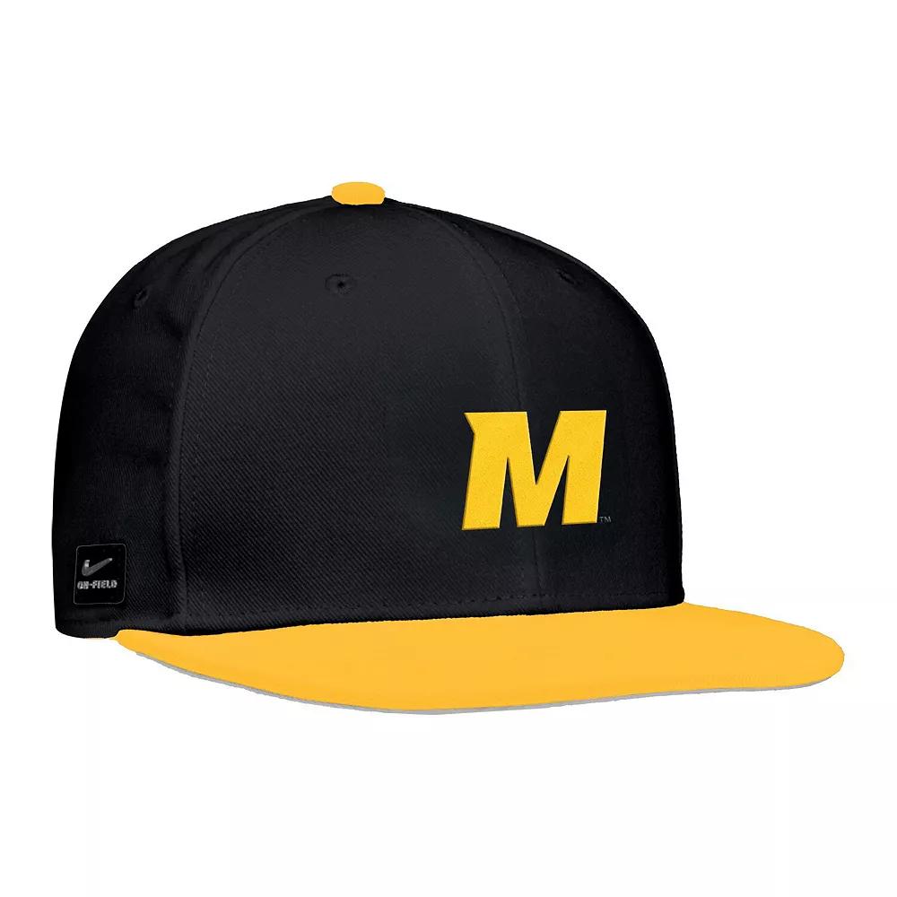 Men's Nike Black Missouri Tigers On-Field Baseball Performance Fitted Hat, Size: 8 Product Image