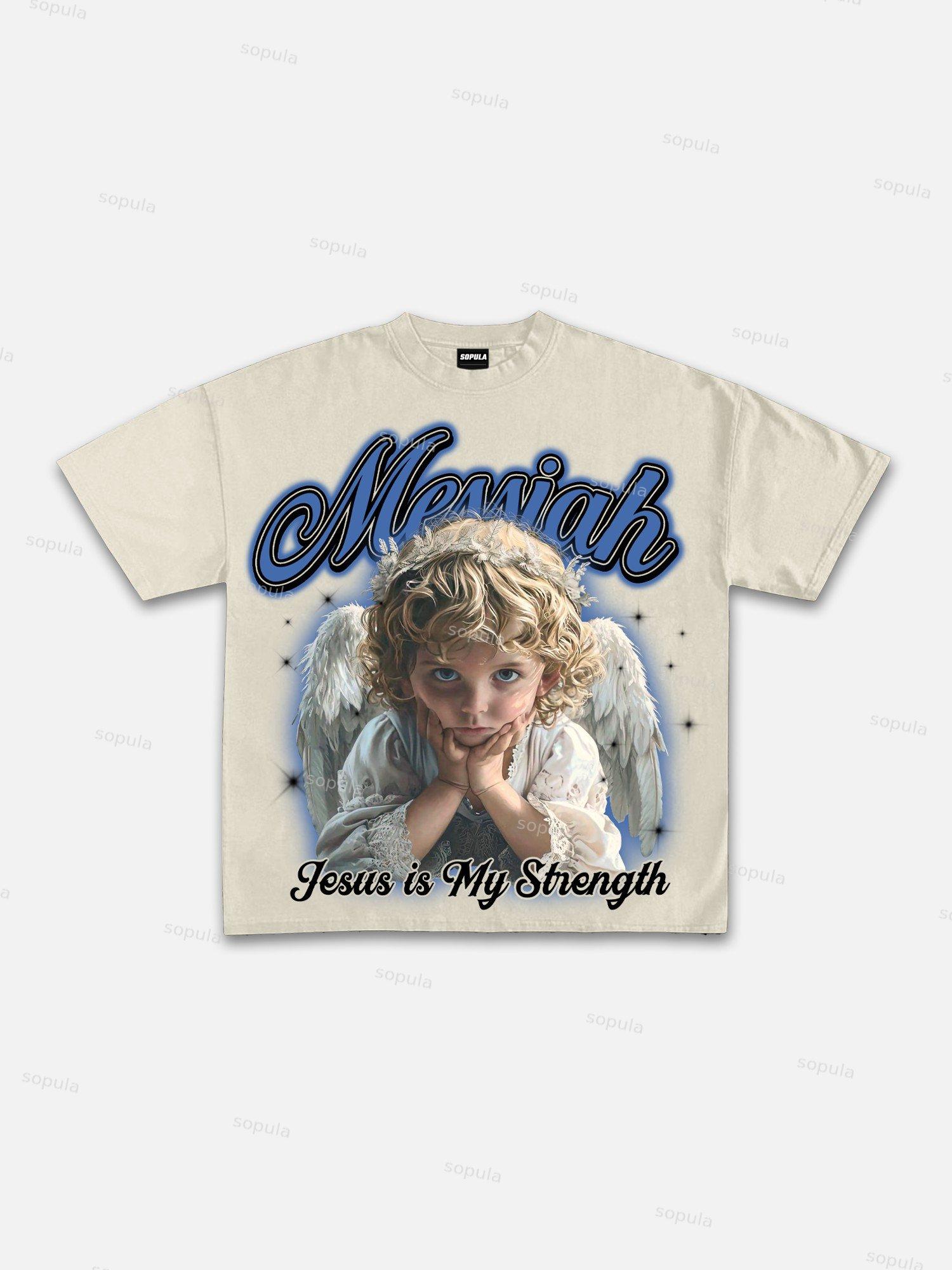 Messiah Jesus Is My Strength Graphic Cotton T-shirt Product Image
