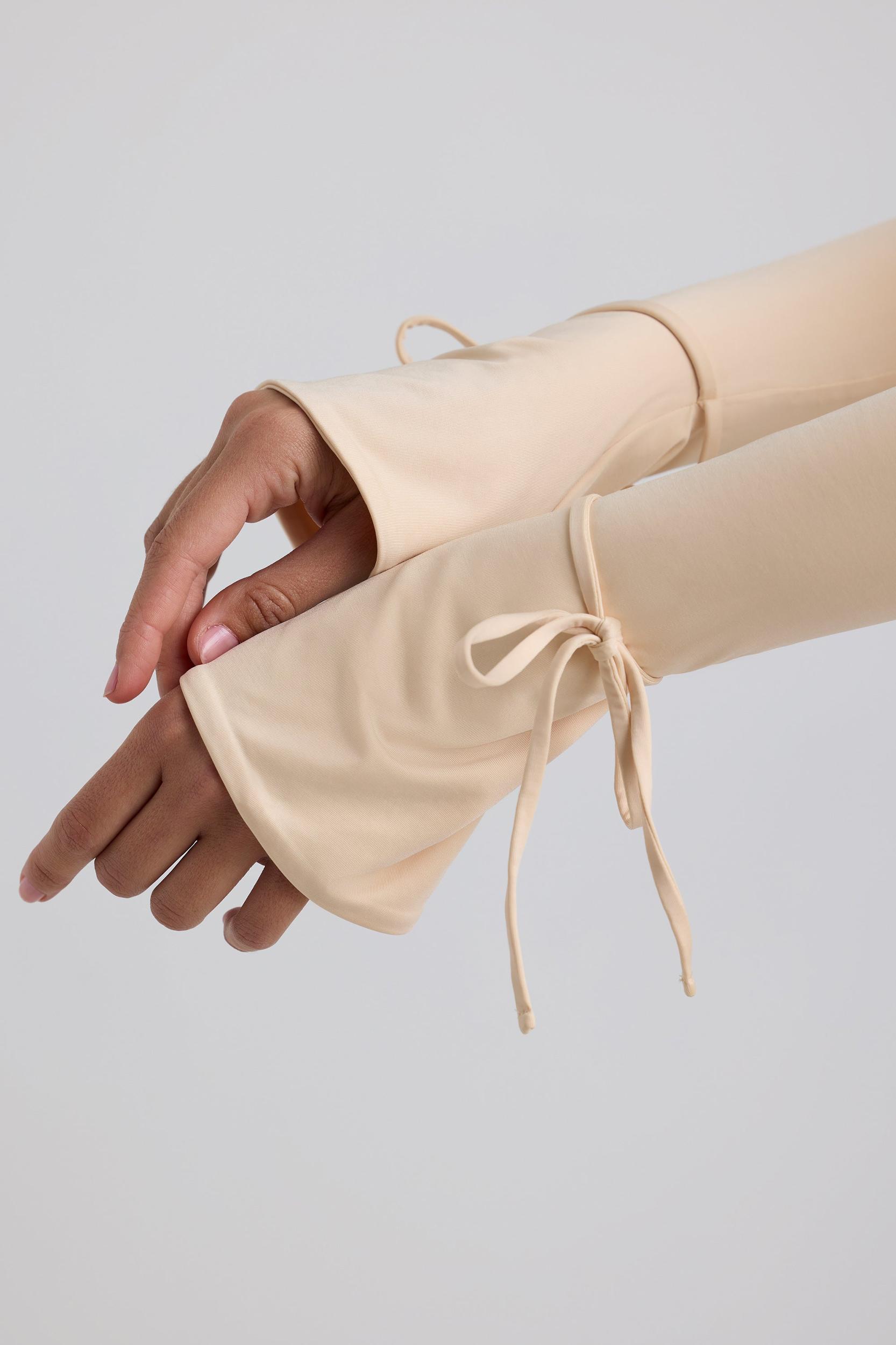 Slinky Jersey A-Line Mini Dress in Buttercream Product Image