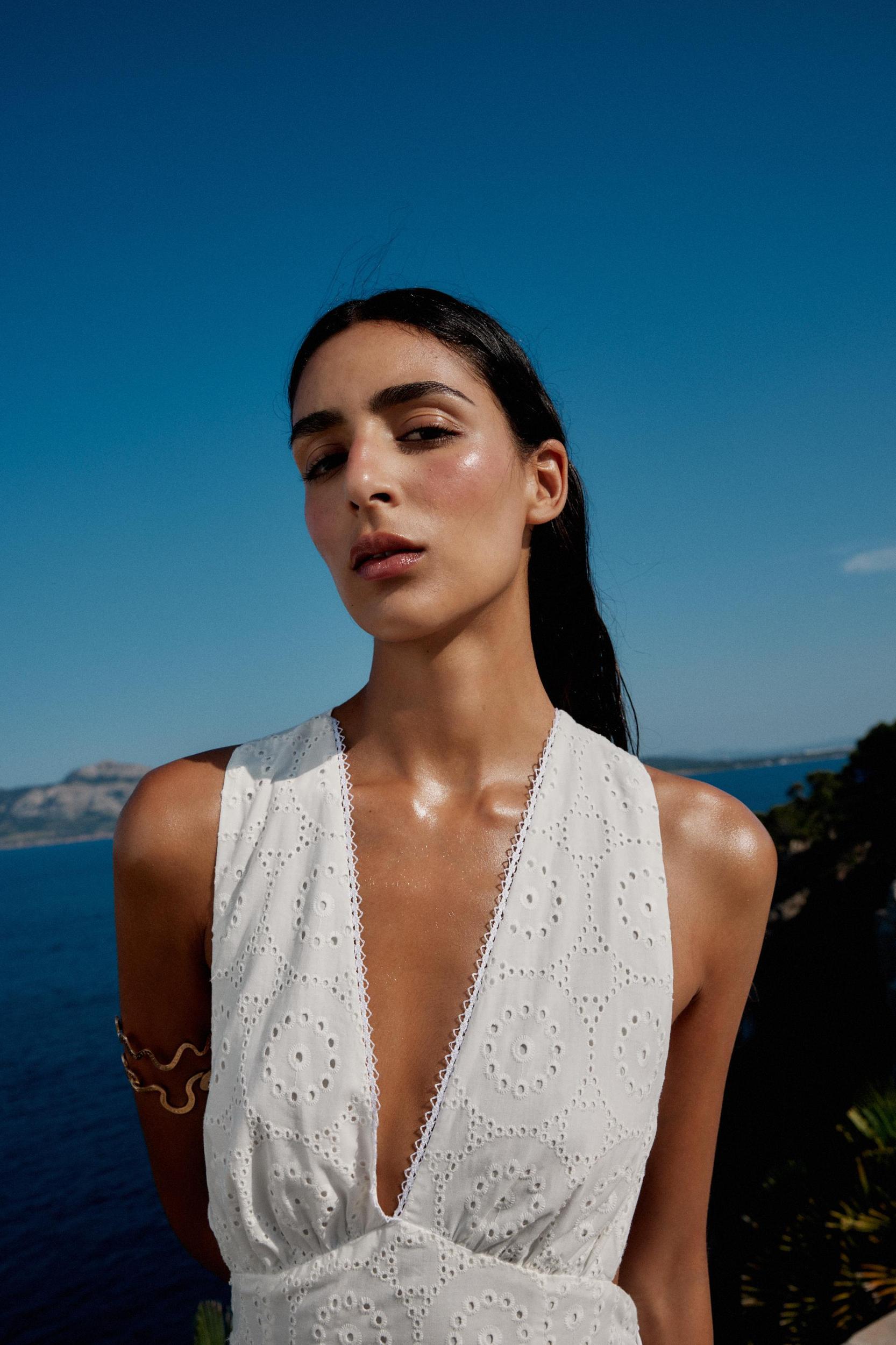 EMBROIDERED MIDI DRESS Product Image