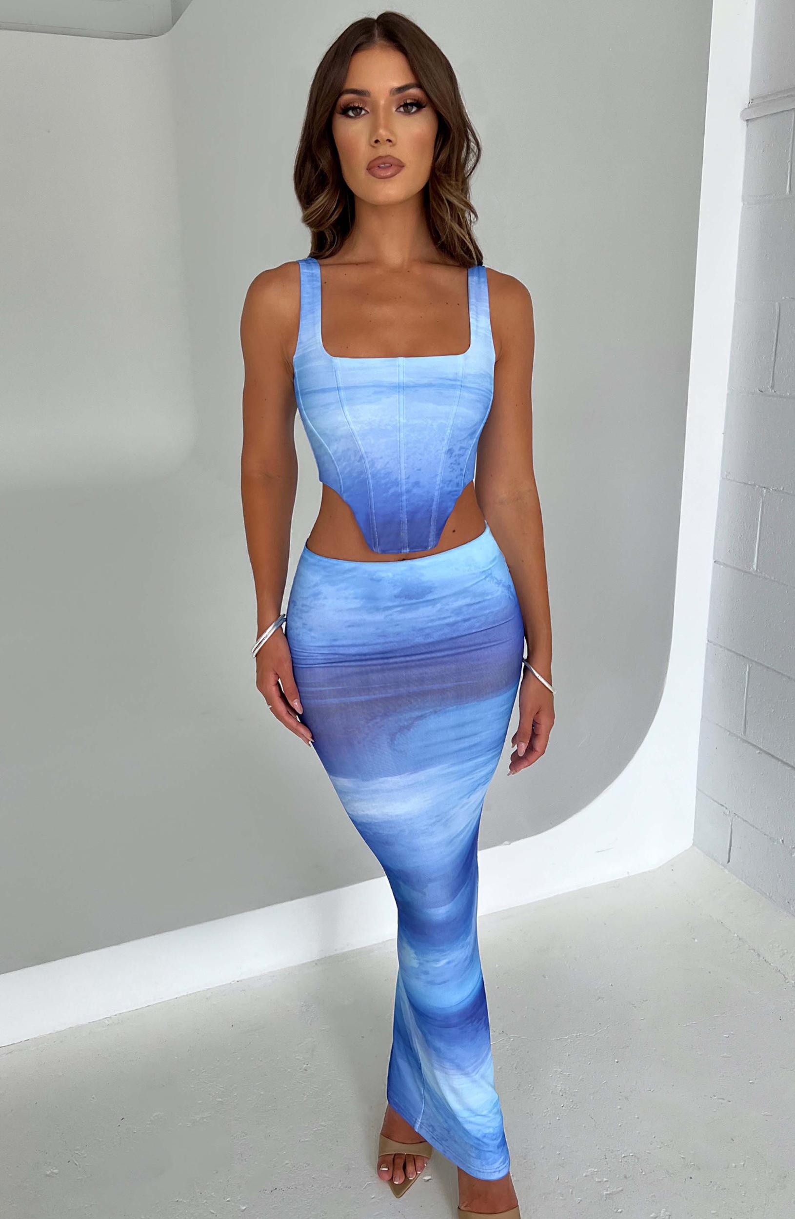 Amber Corset - Blue Haze Print Product Image