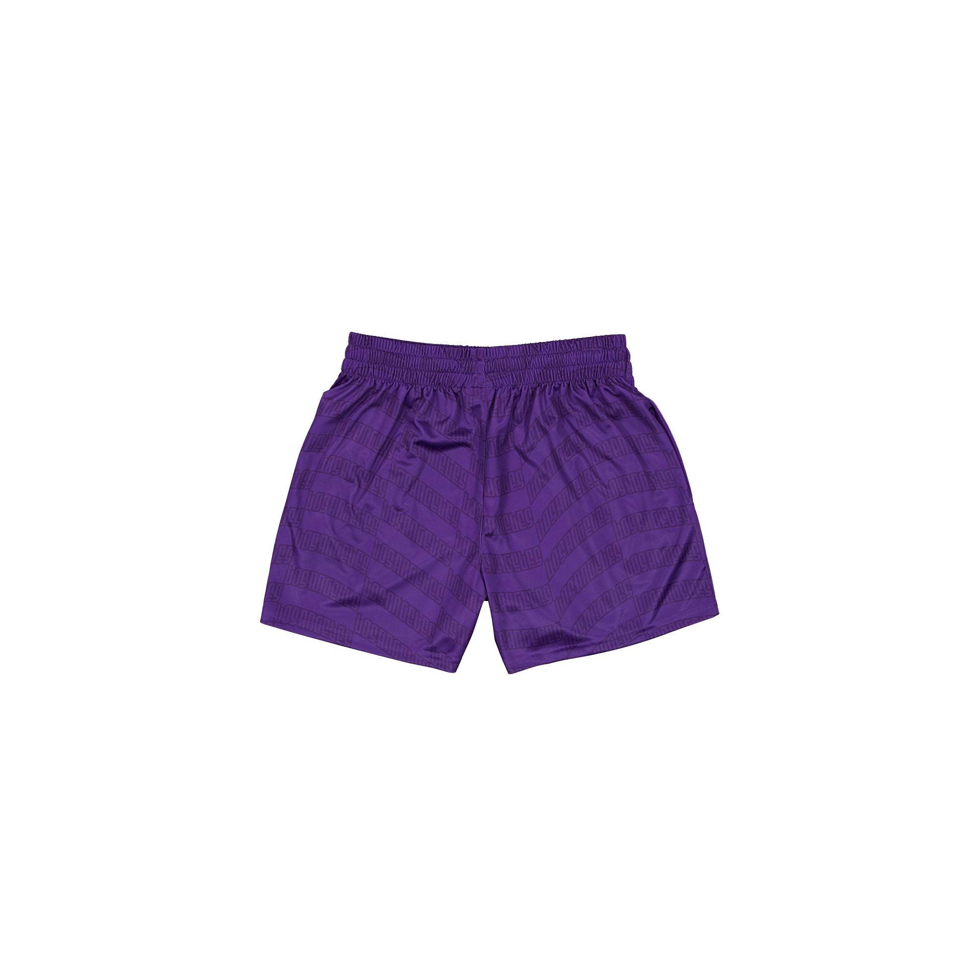 Los Angeles Lakers Purple All-Over-Print Shorts Male Product Image