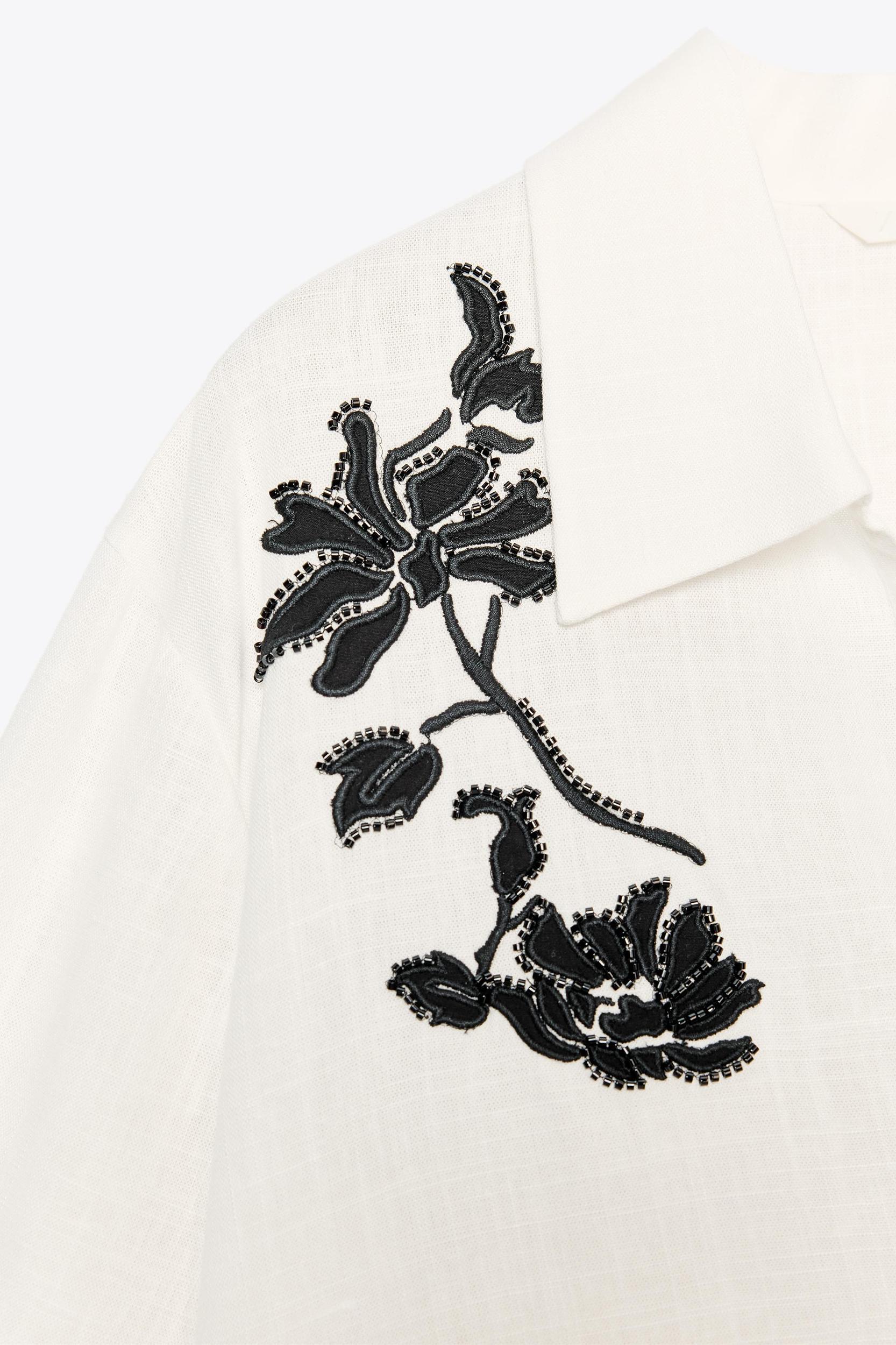 ZW COLLECTION FLORAL EMBROIDERED PANTS Product Image