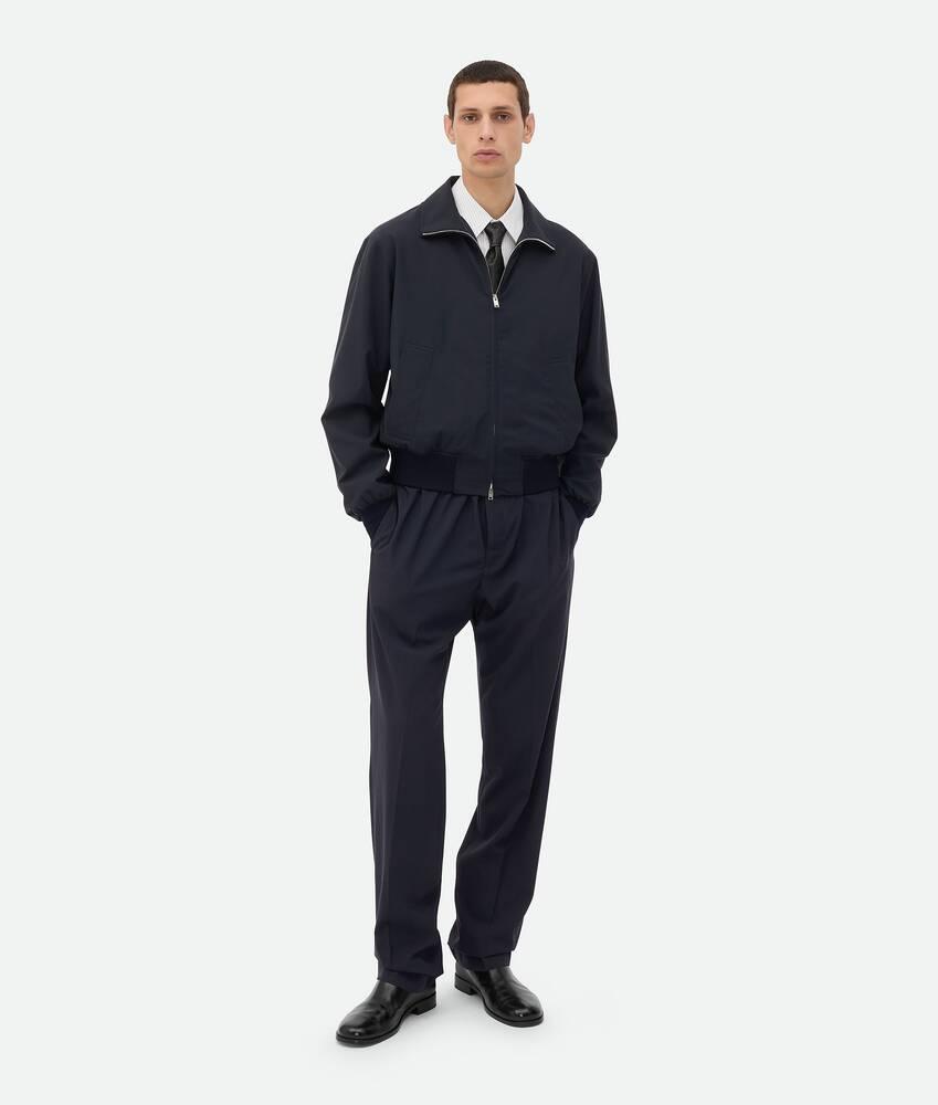Men's Fine Wool Blouson in Midnight blue Product Image