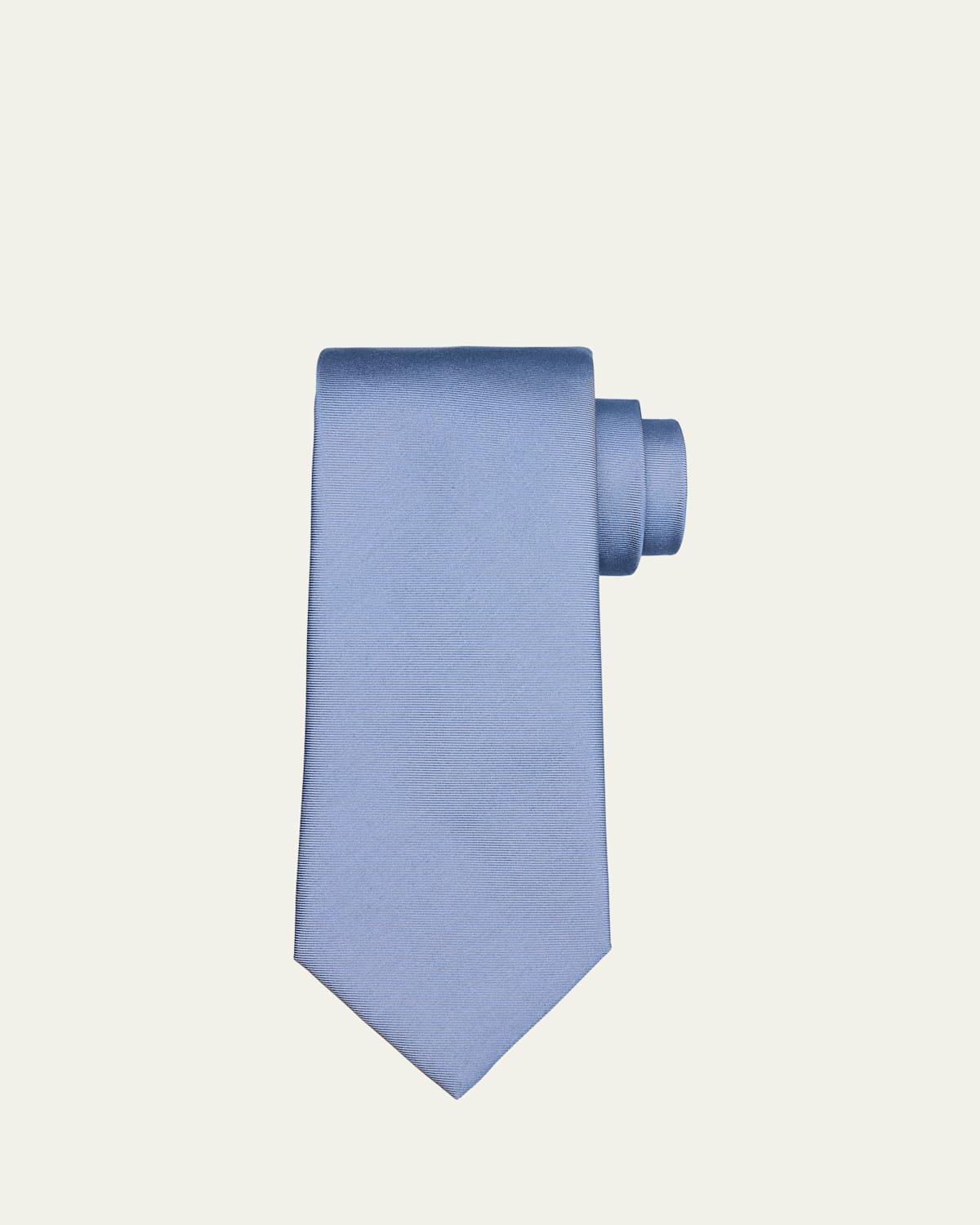 Mens Solid Mulberry Silk Tie Product Image