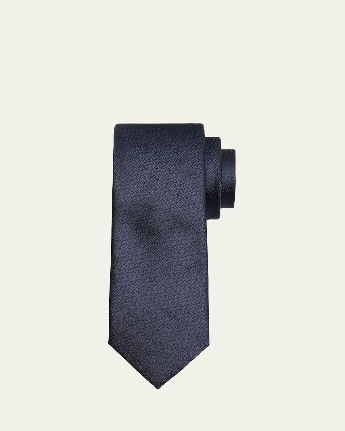 Mens Wave Jacquard Silk Tie Product Image