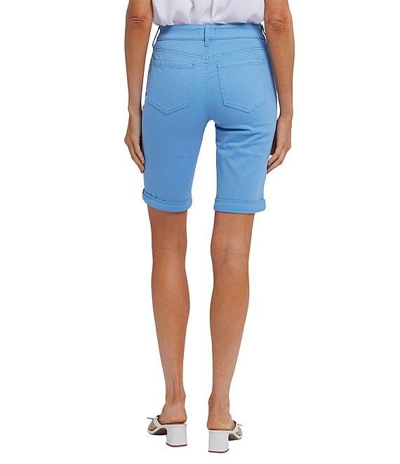 NYDJ Briella Rolled-Cuff Mid Rise Stretch Denim Bermuda Shorts Product Image