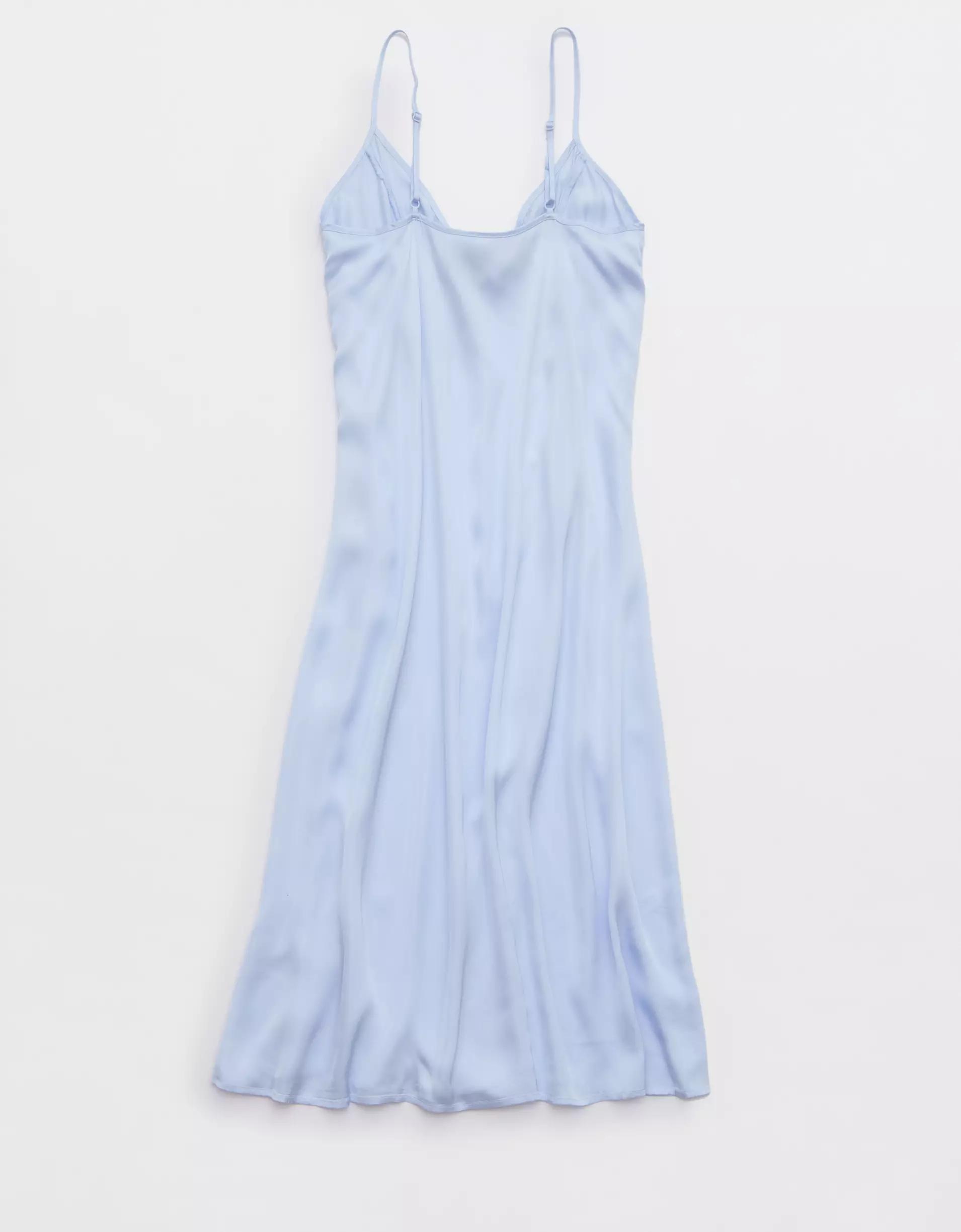 Aerie Satin Midi Dress Product Image
