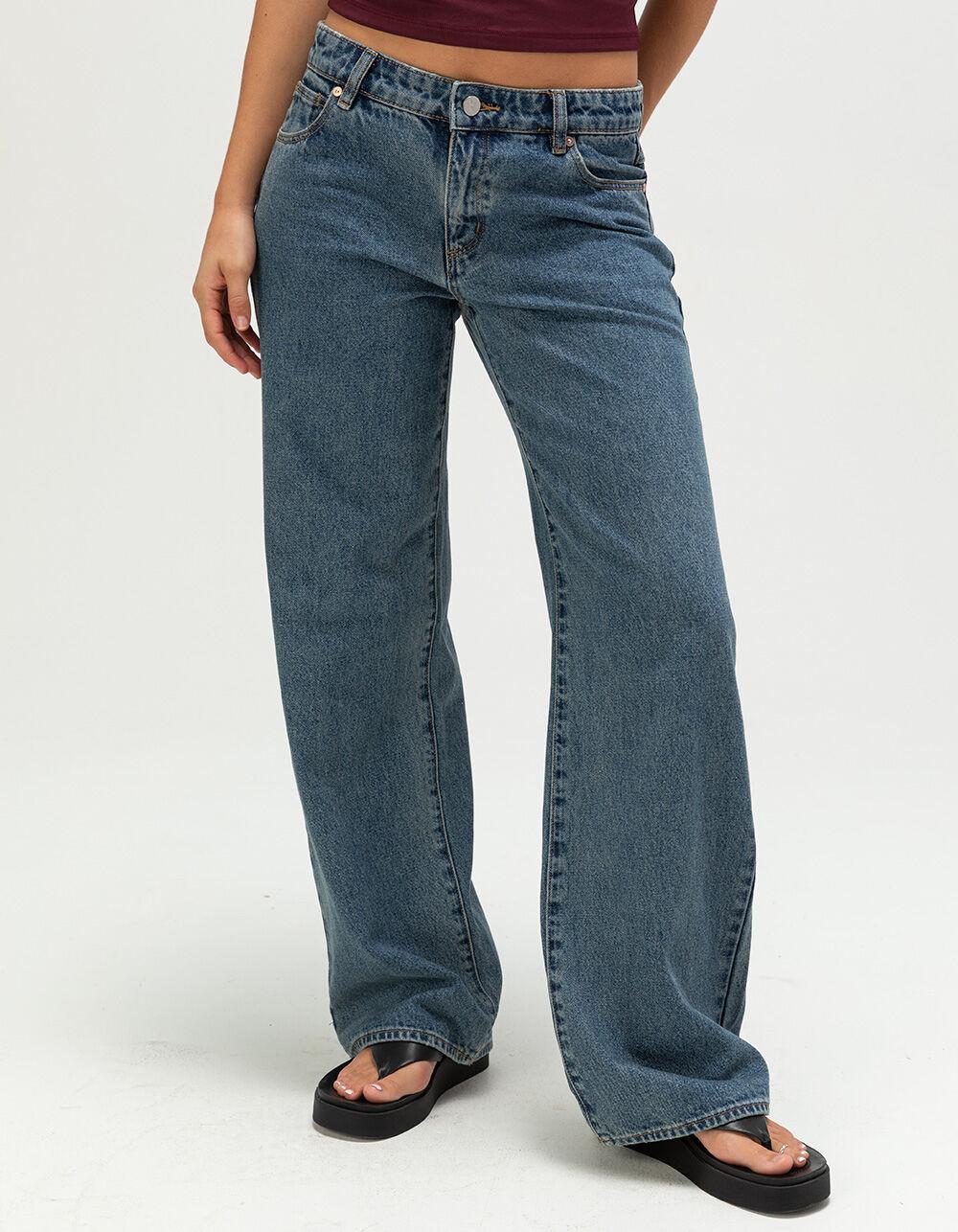 ABRAND 99 Womens Low Rise Baggy Jeans - DARK VINTAGE Product Image