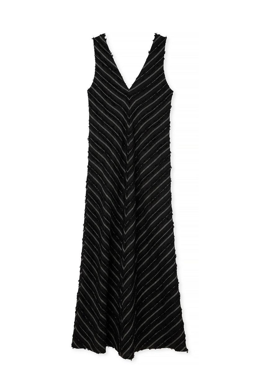 Fringed Sleeveless Maxi Dress Product Image