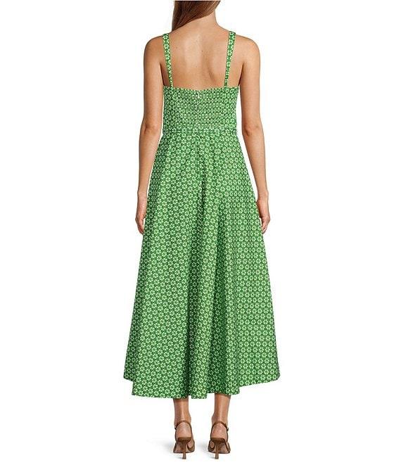 Antonio Melani x Style by Simkins Margo Printed Poplin Sweetheart Neck Sleeveless Maxi Dress Product Image