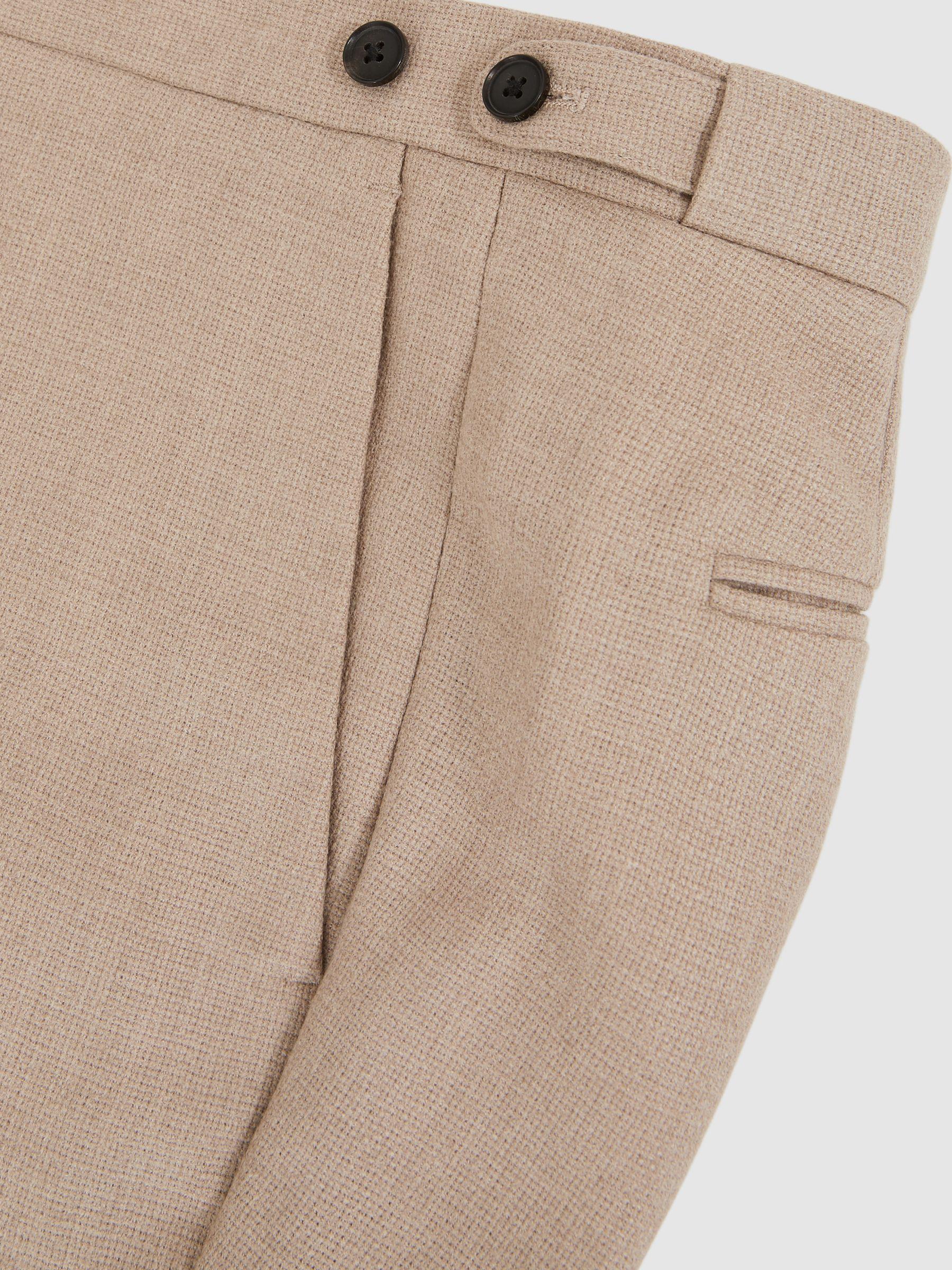 Wool-Blend Slim-Fit Suit Trousers in Oatmeal Brown Product Image