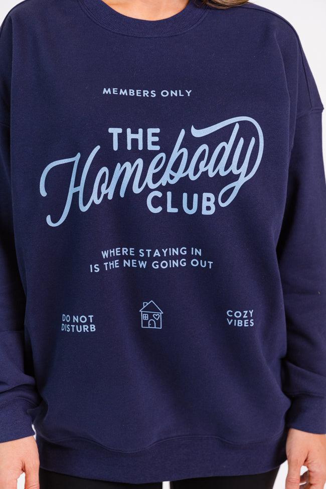 The Homebody Club Navy Graphic Sweatshirt FINAL SALE Product Image