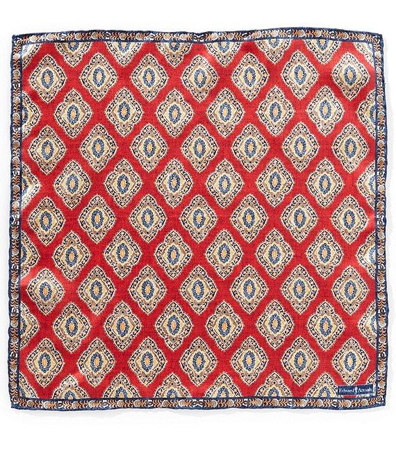 Edward Armah Medallion Silk Pocket Square Product Image