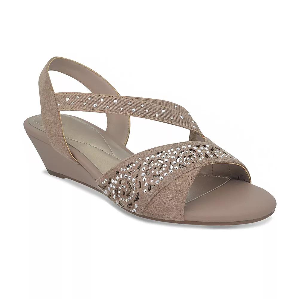 Impo® Grace Stretch Women's Wedge Sandals, Size: 7.5 Medium, Praline Product Image