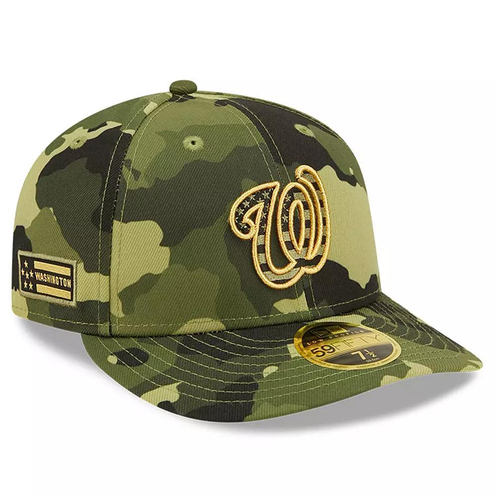 Men's New Era Camo Washington Nationals 2022 Armed Forces Day On-Field Low Profile 59FIFTY, Size: 7 1/8, Green Product Image