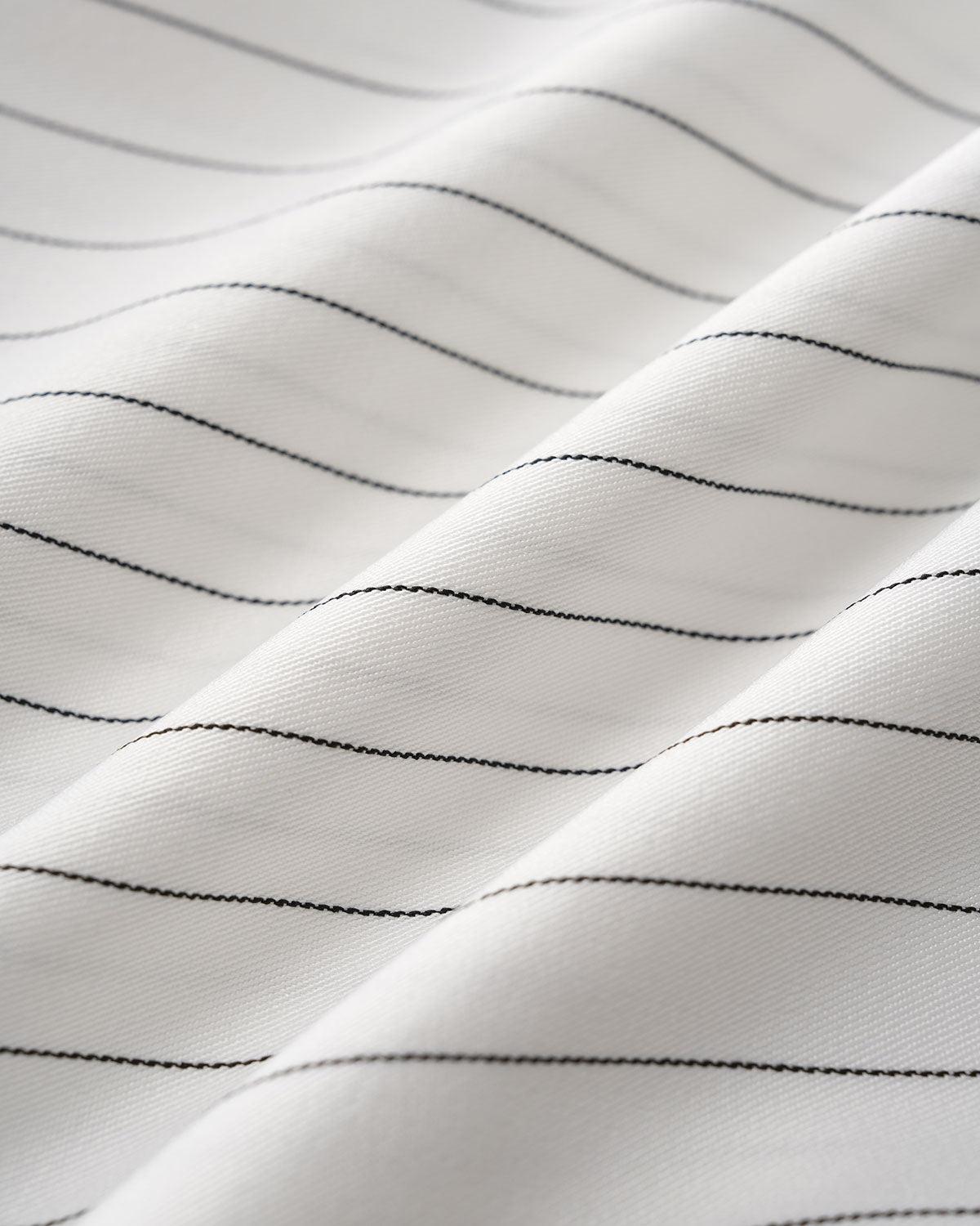 White Striped Straight Casual Pants Product Image