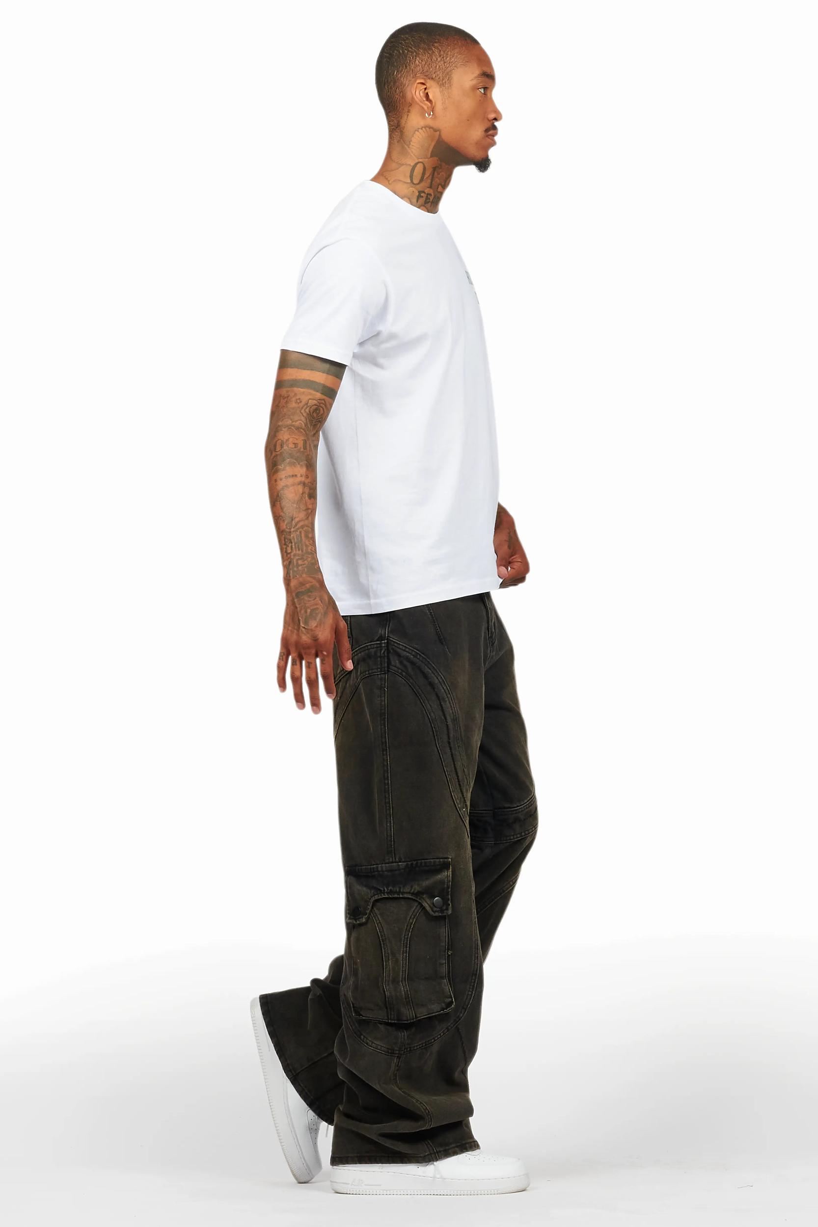 Denmot Dark Grey Baggy Fit Jean Male Product Image