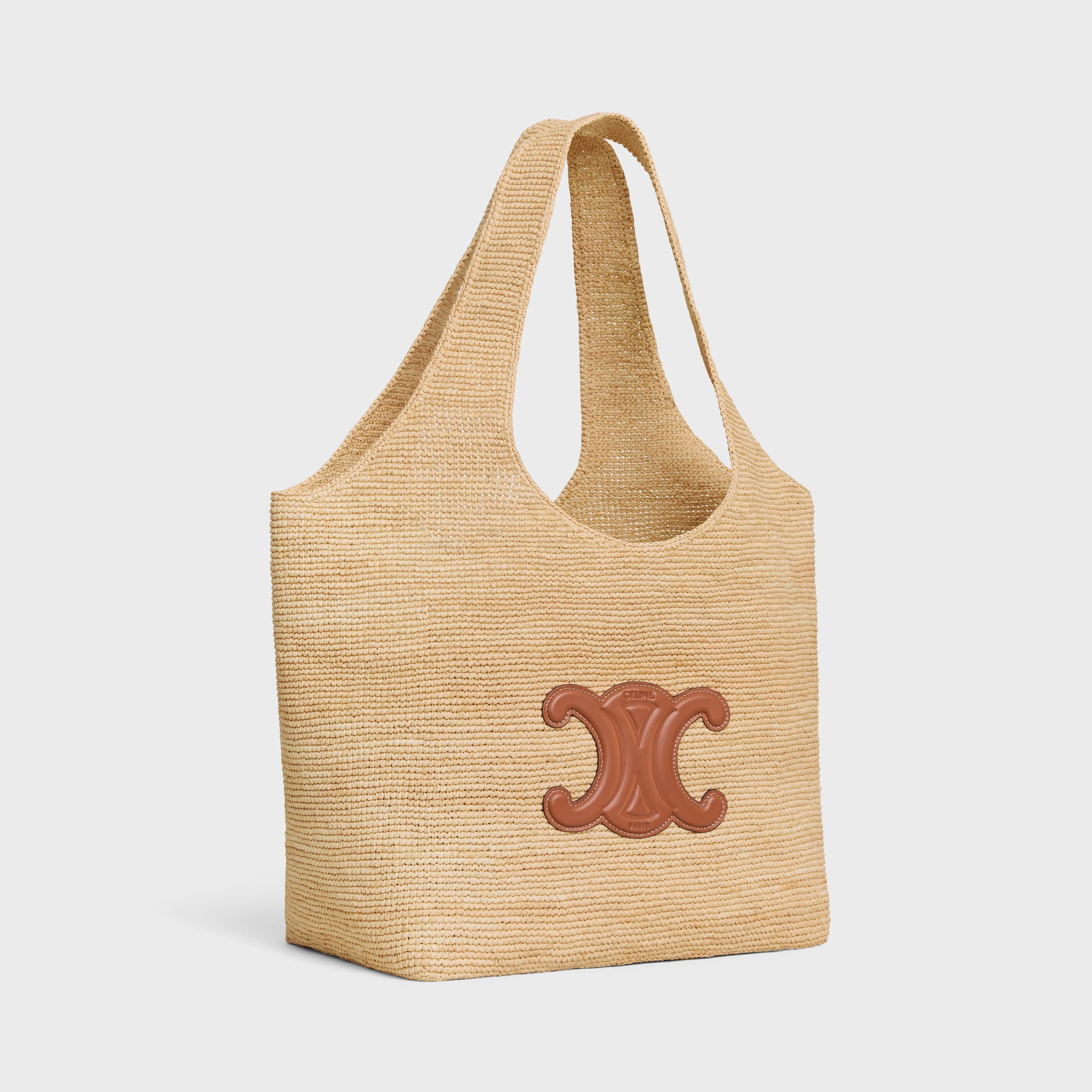 Celine Classic Panier Shopper Cabas IN RAFFIA AND CALFSKIN Product Image