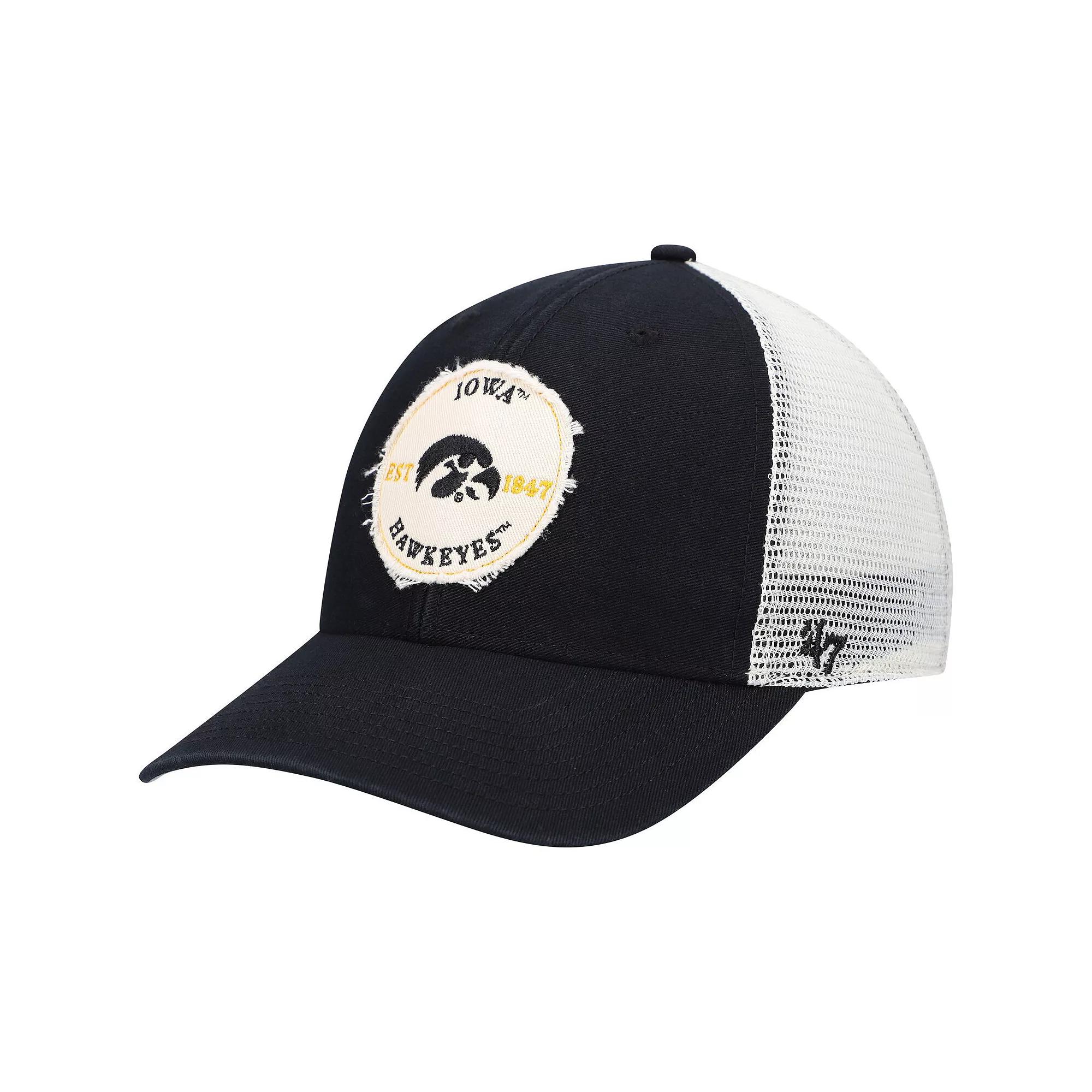 Men's '47 Black Iowa Hawkeyes Howell MVP Trucker Snapback Hat Product Image