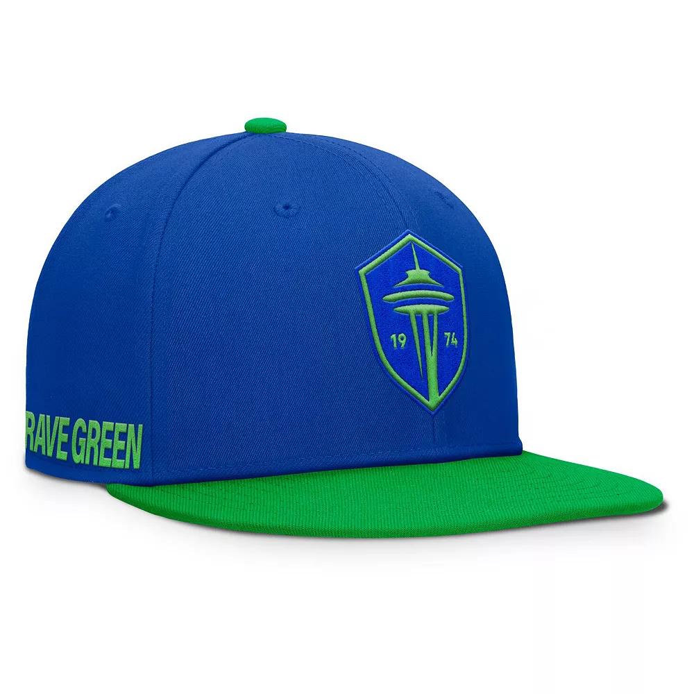 Men's Fanatics Blue Seattle Sounders FC Sitter Snapback Hat Product Image