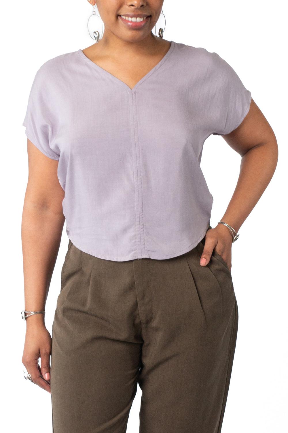 Dolman Top in Lavender Challis Product Image