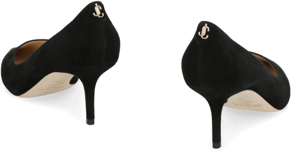 JIMMY CHOO Dark Brown Suede Pumps In Black Product Image