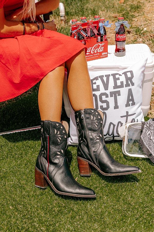 The Florence Faux Leather Cowboy Boot Product Image