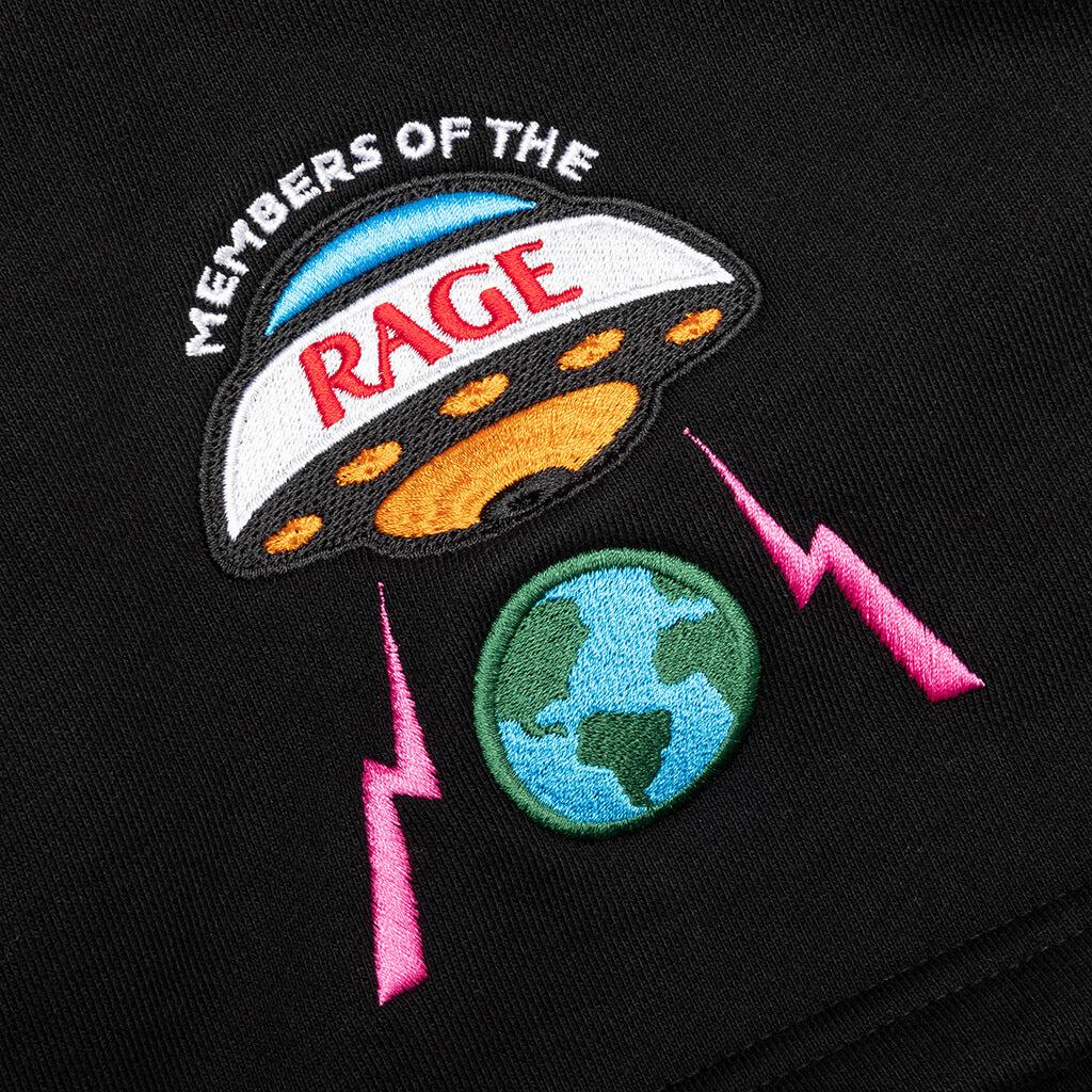 Distressed Shorts Small Logo - Black Male Product Image